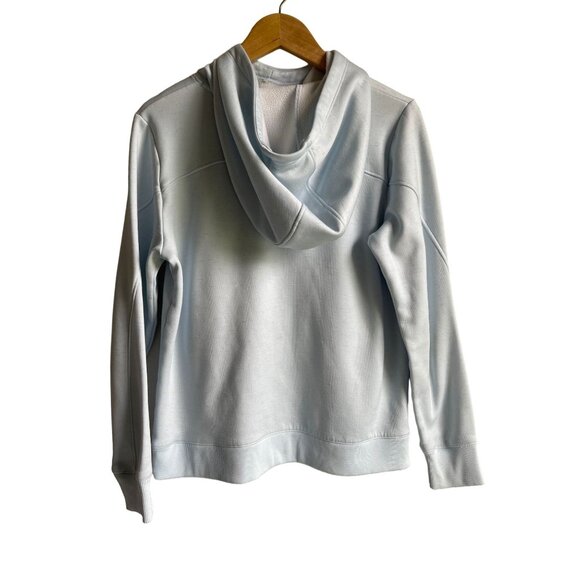 Under Armour UA Women's Size Medium Light Blue Hoodie Sweatshirt Loose Coldgear - Picture 2 of 6